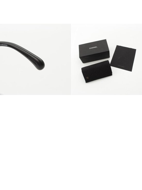 Chanel Polarized Side Chain Motif Sunglasses Eyewear Black main image 5